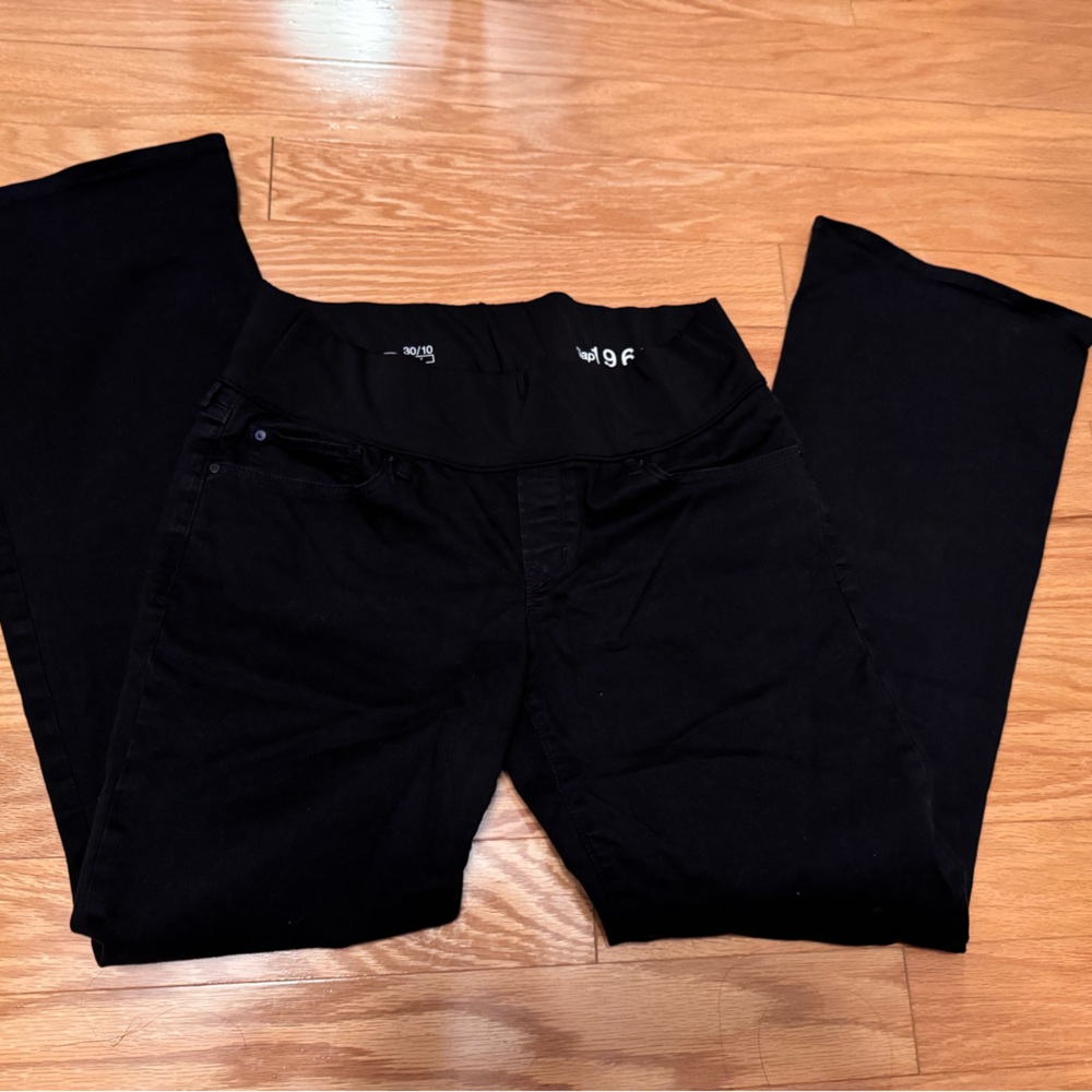 Gap Maternity Sexy Boot cut black jeans size 30/10 Demi panel
